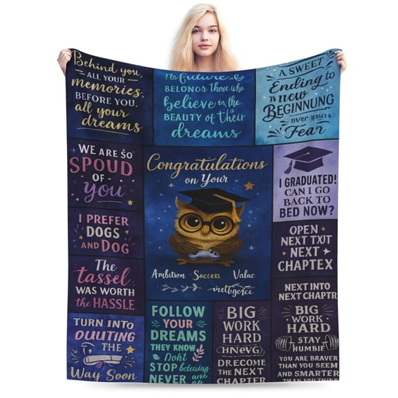 Graduation Gifts for Her Him, 2025 Graduation Gifts Blanket , High School College PHD Bachelors Masters Degree Graduate Gift, Class of 2025 Graduate Gift Ideas for Girls Women Female 50x40
