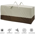 thumbnail image 4 of Nvzi Patio Cushion Storage Bag Waterproof, Heavy Duty 420D Oxford Garden Outdoor Extra Large Furniture Storage Bag with Reinforced Handles, Zipper and Storage Bag 60" L x 28" W x 20" H (1 Pack), 4 of 5