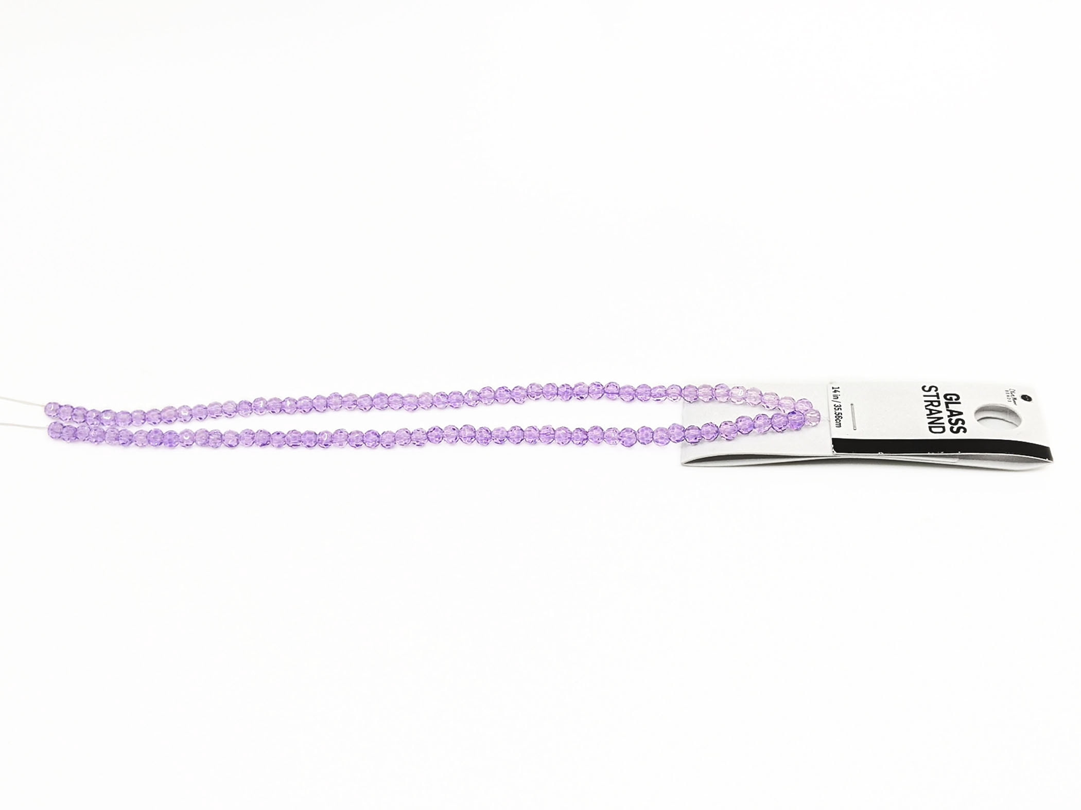 Blue Moon Beads Lavender Glass Bead Strand for DIY Jewelry Making 14 Inches 1-pack