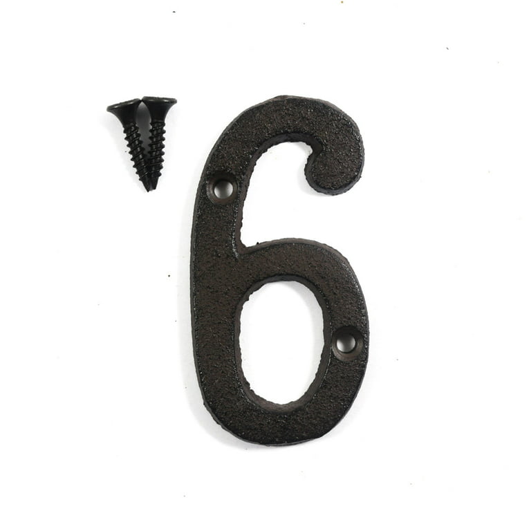3 inch Vintage Decorative Cast Iron Metal Alphabet Letters Wall Sign Hanging Address Name Sign Letter(A), Brown