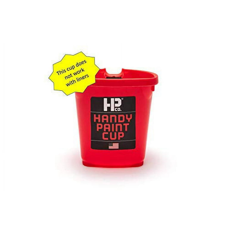 Handy Paint Cup Holds 16 oz. of Paint or Stain, Integrated Magnetic Brush  Holder, Ideal for Trim Work, Touch-ups, 4 Pack