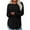 Black, variant on Plus Size Women's Casual Loose Crew Neck Top High Low Arc Hem Flowy Blouse Comfortable Tunic Shirt Stylish Everyday Wear