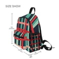 thumbnail image 3 of FORMRS Kids School Backpack with Front Zippered Pocket 12" Student Travel Daypack, Green Plaid, 3 of 6