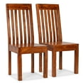thumbnail image 2 of vidaXL 2/4/6x Solid Wood Acacia Dining Chairs with Honey Finish Kitchen Stool, 2 of 24