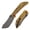 Transparent Brown, variant on Tenable Tipper Folding Pocket Knife .39'' Blackwash Nitro V Blade,White G10 Handle,B1079A4