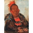 thumbnail image 2 of Catlin, George 19x24 Black Ornate Wood Framed with Double Matting Museum Art Print Titled - Wah ro nee sah, The Surrounder, Chief of the Tribe, 2 of 4