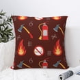 thumbnail image 4 of Pofeuu Fire Extinguisher Print Double-sided plush pillowcase Square Throw Pillow Covers Pillows Cover for Living Room Bedroom Sofa Couch Cushion Cover（No pillow core）-12"x12", 4 of 7
