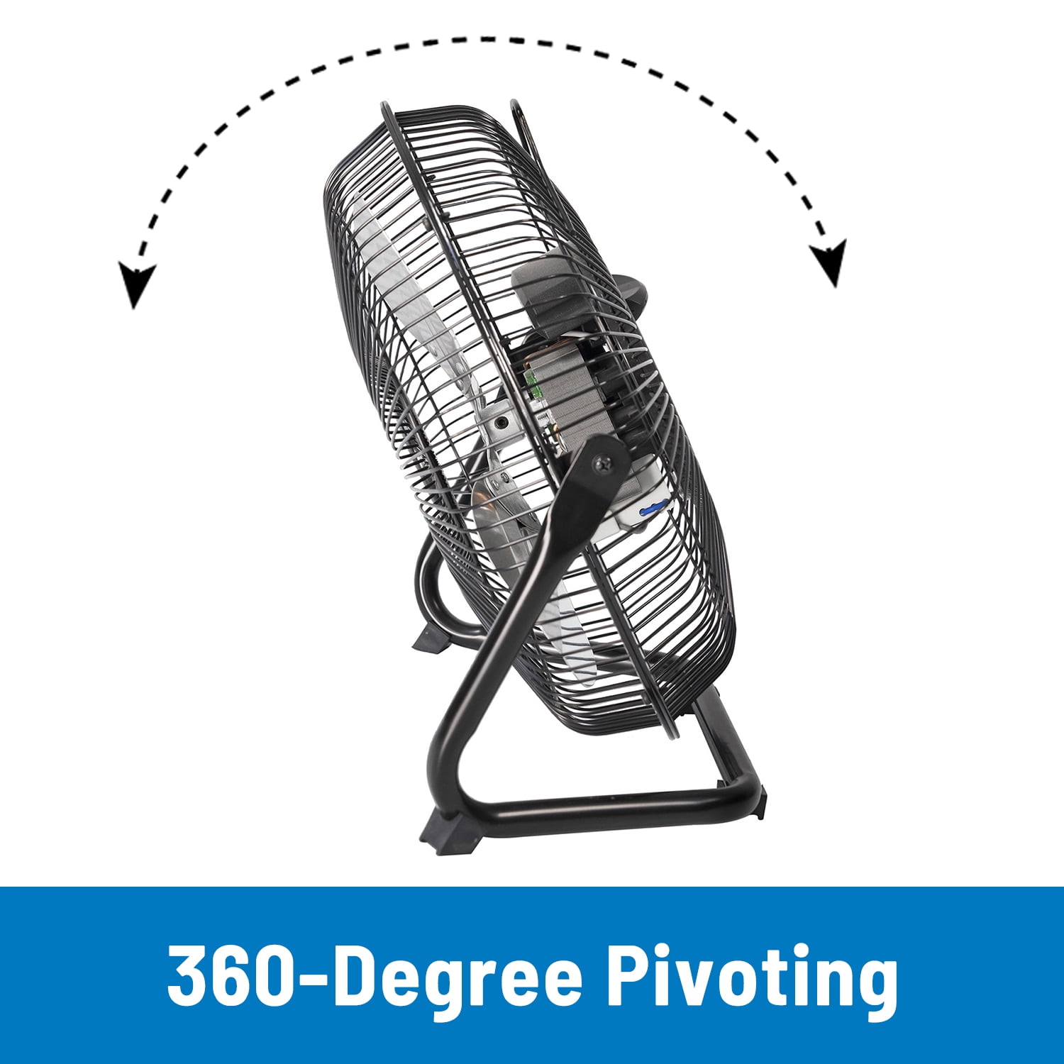 (4 pack) Mainstays 9" 3-Speed High Velocity Metal Fan with 360-Degree Tilt and Wall Mount