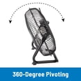 thumbnail image 4 of Mainstays 9 Inch High Velocity Metal 3-Speed Fan with 360-Degree Tilt and Wall Mount, 4 of 10