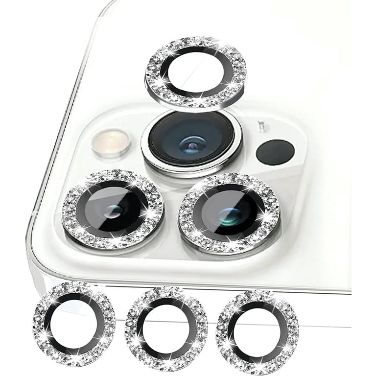 Camera Lens Protector for iPhone 13 Pro Max (Color: Silver (Silver Diamond))