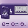 thumbnail image 2 of ProHeal XXL Alcohol Wipes, Individually Wrapped - 300 ct. Sterile Alcohol Prep Pads Fully Saturated with 70% Isopropyl, Extra Coverage, 2 of 6