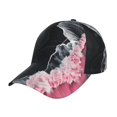 thumbnail image 1 of Balery Pink White Ocean Waves Gorra de béisbol de tamaño ajustable para correr, entrenar y actividades al aire libre. Gorra de papá para todas las estaciones., 1 of 6
