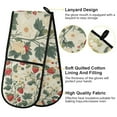 thumbnail image 2 of Yayeee Double Oven Mitt Kitchen Heat Resistant Baking 35" x7" Quilted Glove, Small Strawberry Pattern, 2 of 6