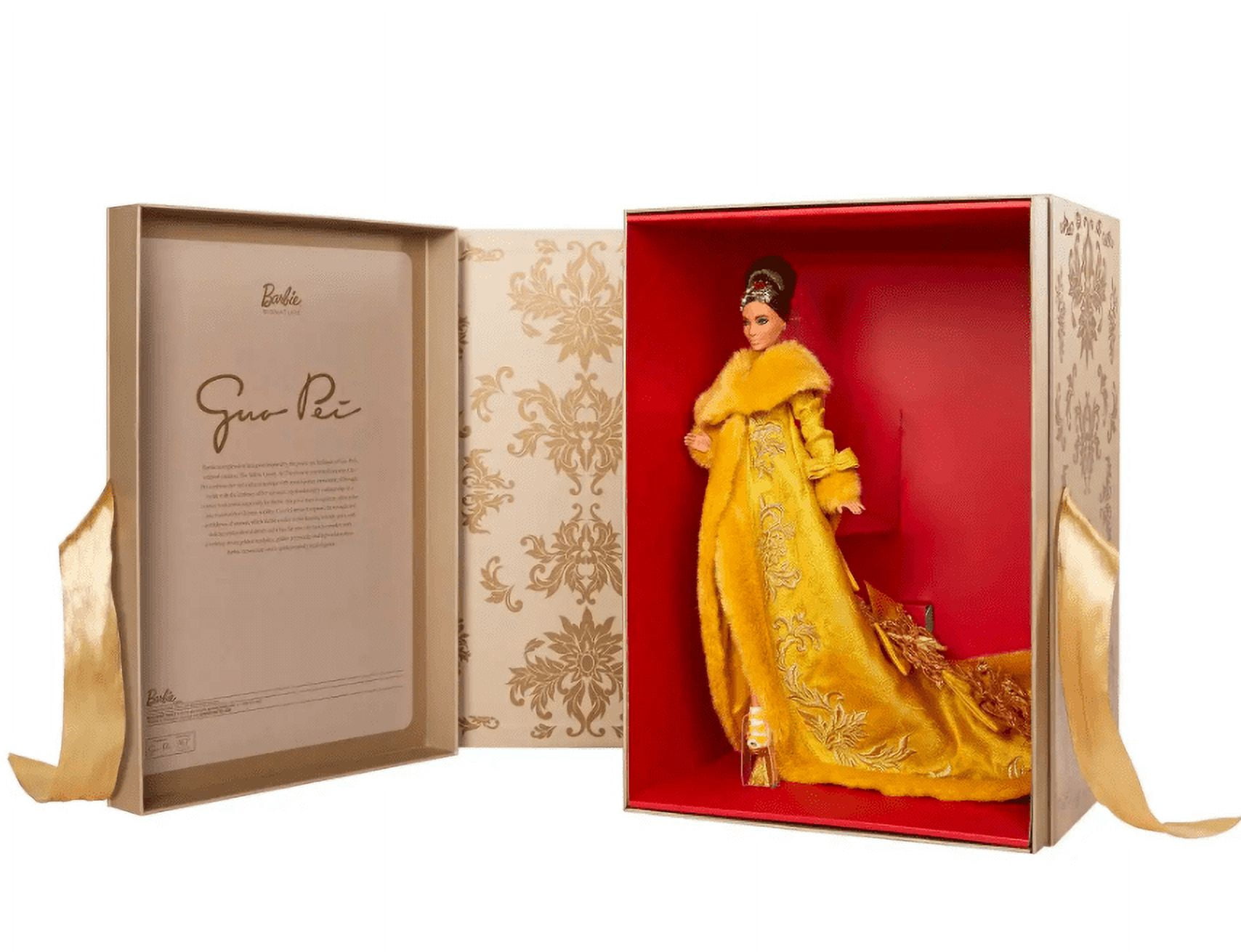 Guo Pei Barbie Doll Wearing Golden-Yellow Gown 2022 Platinum Label HBX99