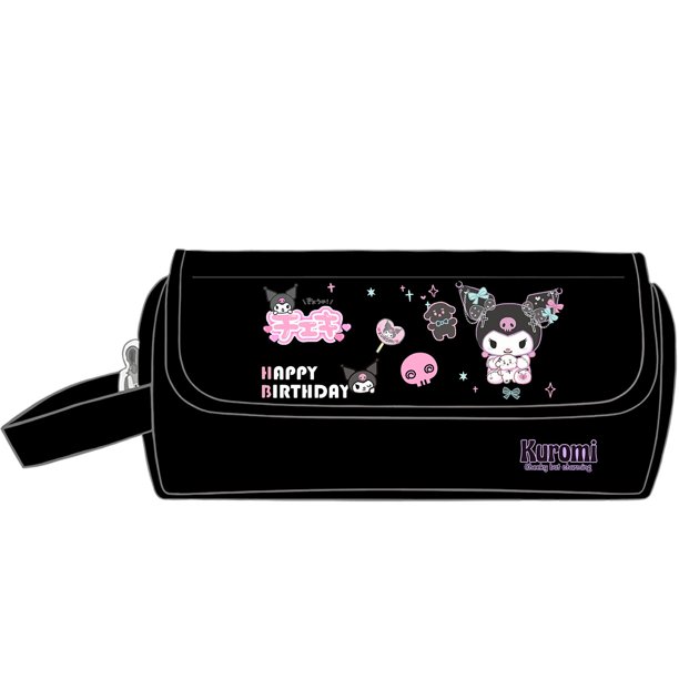 Bolsa de lápices de dibujos animados Sanrio Hello Kitty Kulomi, bolsa de lápices de lona roja de Anime para estudiantes de escuela de gran capacidad, bolsa de lápices DIY Fivean unisex