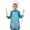 Easter and Carrots, variant on Easter and Carrots Bright Blue Pattern Youth Aprons, Adjustable Neck Strap Aprons for Teens' Cooking & Baking