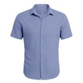 thumbnail image 3 of DGMIOCS Men's Spring Shirt Short Sleeve Lightweight Work Wear Blue1 XXL, 3 of 4