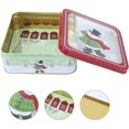 thumbnail image 3 of Boîte en Fer de Noël Vide Carrée pour Bonbons Biscuits Cadeau, Contenant de Rangement, Boîte 6 Pcs Sx, 3 of 5