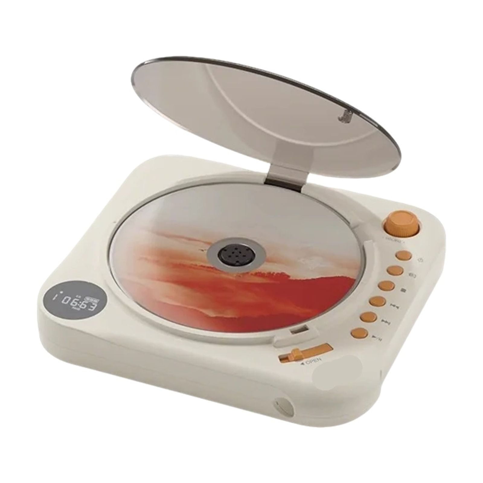 HIFI Audiophile CD Player Bluetooth 5.0 Bidirectional USB AUX Lossless Music Player Rechargeable ,Multi-Functional