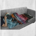 thumbnail image 6 of Cars Soft Flannel Fleece Throw Blanket, Hot Red Concept Car in Flames Blazing Tires Building and Birds Speeding Fast, Cozy Plush for Indoor and Outdoor Use, 70" x 90", Red Orange Blue, by Ambesonne, 6 of 6