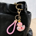 thumbnail image 6 of Wrapables Glamorous Crystal Rhinestone Ducky Keychain, Pendant Bag Charm, Pink, 6 of 6