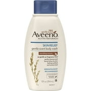 AVEENO Active Naturals Skin Relief Gentle Scent Body Wash, Nourishing Coconut 12 oz (Pack of 4)