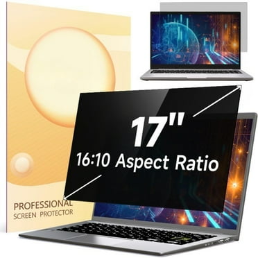 Laptop Privacy Screen 17 Inch for 16:10 Widescreen Display, Anti Blue Light Glare Filter, Removable Screen Shield, Anti-Scratch Screen Protector