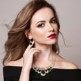 thumbnail image 5 of Jewelry Set for Women with Necklaces Earrings Drop Rhinestone Pendant Necklace and Earrings Jewelry Sets for Women Wedding Costume Engagement Accessories, 5 of 5