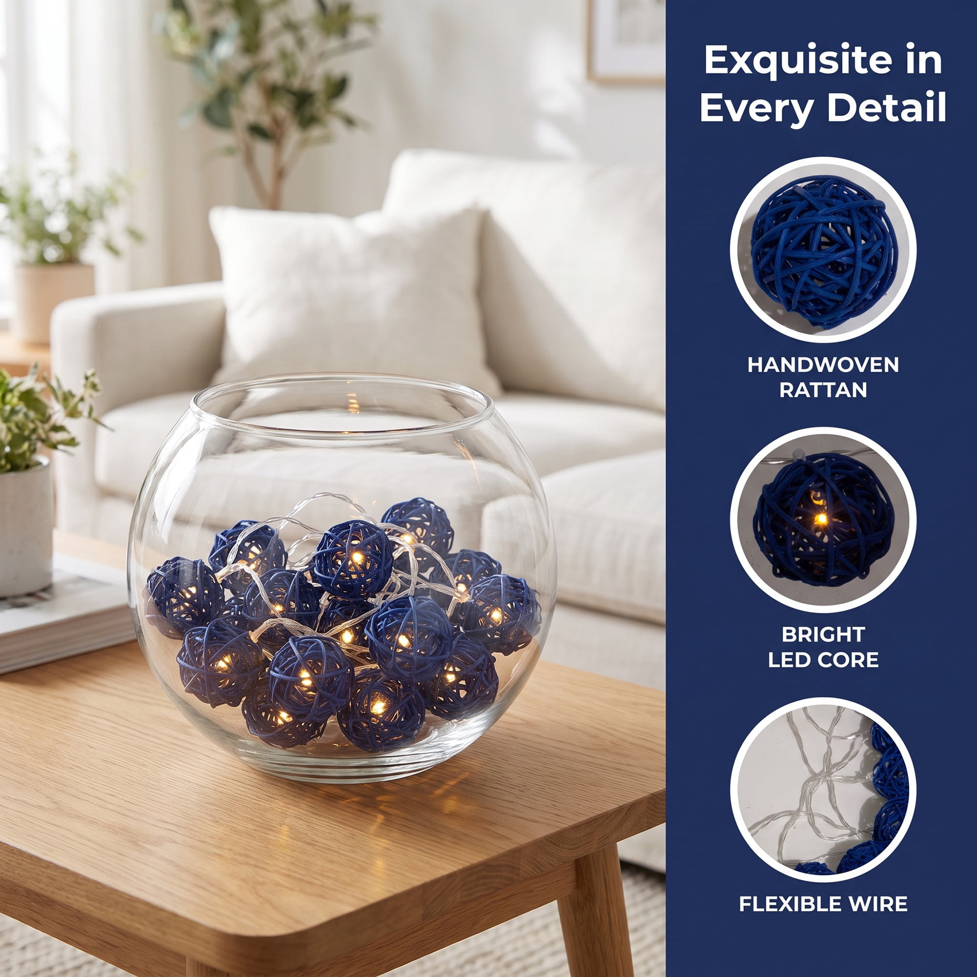 Unique Bargains Twinkle Lights for Home with Flexible Design 13.1 ft Blue Battery Operated