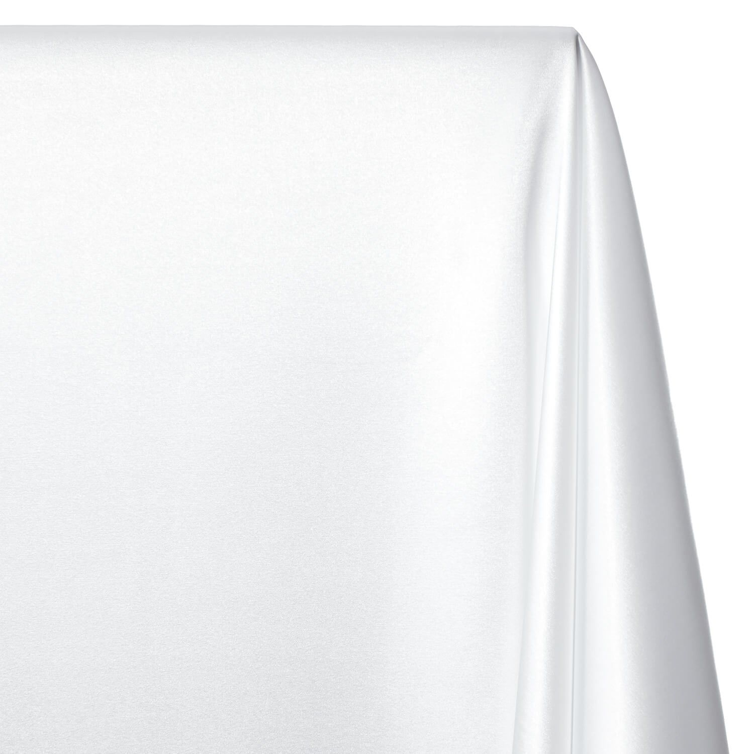 Stretch Charmeuse Shiny Polyester Lightweight (60 Inch) Satin Fabric By The Yard - For Sewing Apparel, Accessories, Bridal, Décor, & More - White (5 Yards)