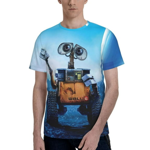 Wall-E Men's T Shirt Summer Casual Fashion Unisex Short Sleeve Graphic Crew Neck Tees Tops