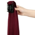 thumbnail image 5 of AynnQueen Ponytail Extension Claw Clip in Pony Tails Hair Extensions Synthetic Wavy Straight Secret Ponytail Hairpiece 18/21 Inch, 5 of 6