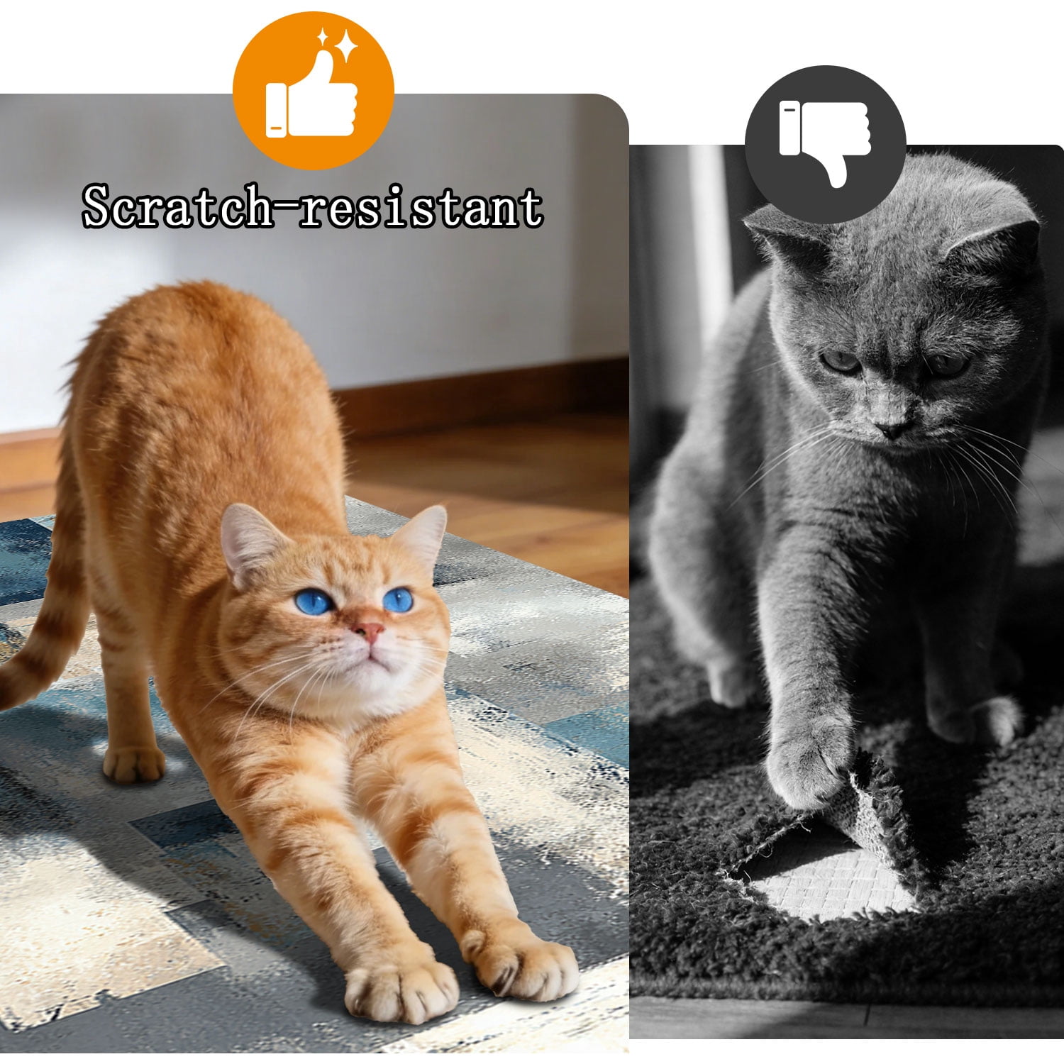 3 Piece Kitchen Rug Set, Non-Slip And Washable, Abstract Pattern Kitchen Hallway Rug, Soft And Comfortable, Suitable For Sinks, Floors, Entrances, Hallways and Bathrooms