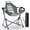 Grey, variant on Grey Hammock Camping Chair with Adjustable Heights, Backrest and Cup Holder for Outdoor Hiking