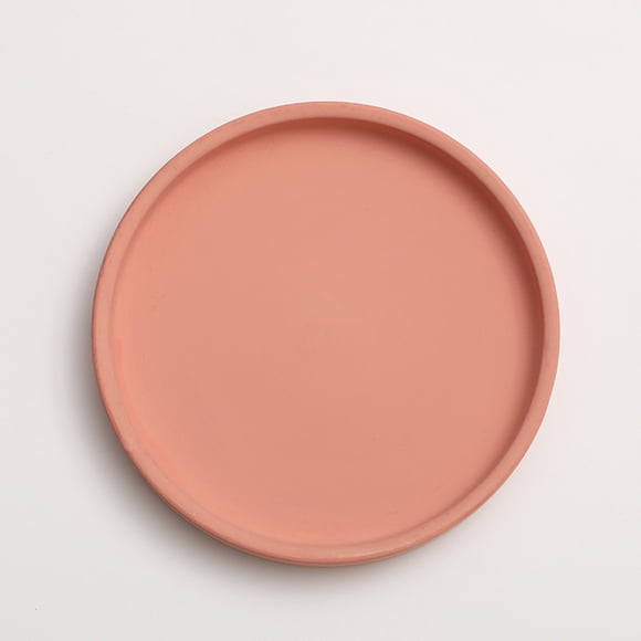 Ceramic round flower pot water tray decoration Morandi pigment burning base thickened cushion water storage tray