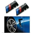 thumbnail image 1 of Bmw M Sport 45x15mm Emblem Gloss Black Fender Badge Sticker Side Wing Pair All Bmw Models, 1 of 4