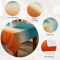 thumbnail image 5 of Teal Burnt Orange Ombre Table Cloth Waterproof Tablecloths, Contemporary Gradient Abstract Art Tablecloth Dining Table Cover for Kitchen Party Tabletop Outdoor, Rectangle Tablecloth 60x102 Inch, 5 of 9