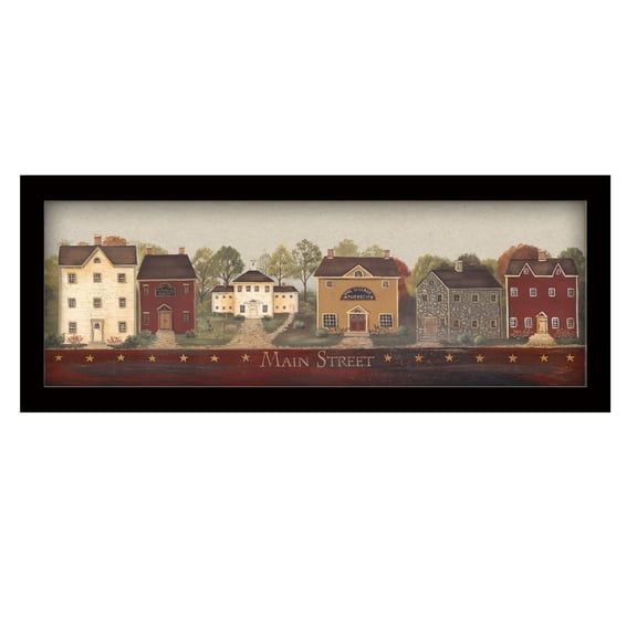 TrendyDecor4U Main Street By Pam Britton Printed Wall Art BR147-276