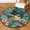 Multicolour 1, variant on CURLYOOT Round Rug 3ft Red Eyed Tree Frog Animal Jungle Area Rug, Washable Circle Mat Non Slip Floor Carpet Mat, Soft Indoor Rugs for Entryway Living Room Dining Room Bedroom