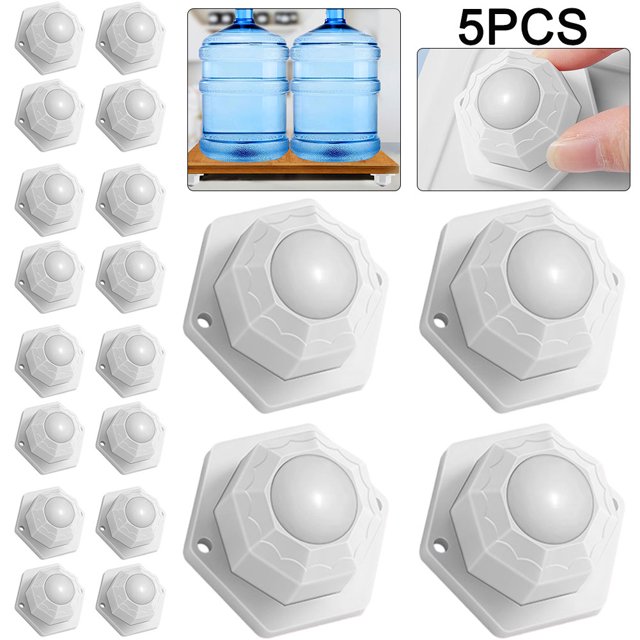 Ruedas Giratorias 20 Piezas Adhesiva para Muebles Pequeños (bola Goma Blanca)