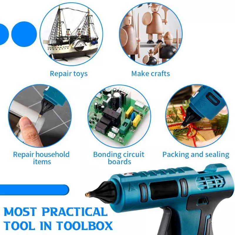 Cordless Hot Melt Glue Gun Electric Repair DIY Power Tool For Makita 18v Battery