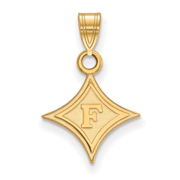Beautiful 10ky LogoArt Furman University Small Pendant
