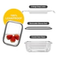 thumbnail image 4 of stusgo Large 63 Oz Glass Food Storage Containers with Lids, 4 Pcs Set(2 Baking Containers + 2 Locking Lids)BPA Free, Leak Proof, Microwave/Oven Safe – For Vegetables, Fruits, 4 of 7