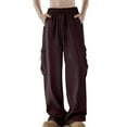 thumbnail image 1 of Pantalones cargo casuales de pierna ancha con cordón para hombre - Talla grande, corte holgado, estilo urbano, 1 of 4