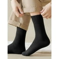 thumbnail image 6 of Spencer 2 Pairs Wool Socks for Men, Thick Winter Hiking Socks, Warm Breathable Crew Mens Socks, Black, 6 of 10