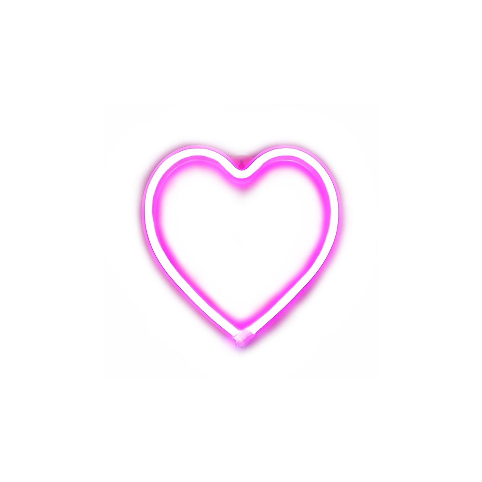 Heart Neon Light LED Pink Neon Sign Wall Light Heart Neon Lights Heart ...