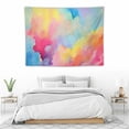 thumbnail image 3 of GOSMITH Colorful Rainbow Paint Art Tapestry, Oil Painting Watercolor Pattern Wall Hangings Tapestry for Bedroom Living Room Office Dorm Man Cave Background 40x30 Inch, 3 of 7