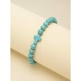 thumbnail image 2 of EOEMY Turquoise Cross Decor Beaded Bracelet For Women Crafted Jewelry Stackable-Default, 2 of 3