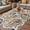 Brown, variant on Paisley Flower Outdoor Rug for Patio/Deck/Porch, Non-Slip Large Area Rug 3 x 5 Ft, Spring Watercolor Vintage Floral Leaf Plant Indoor Outdoor Rugs Washable Area Rugs, Camping Rug Carpet Runner