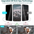 thumbnail image 4 of SINBEE [2+2 Pack Galaxy S23 FE 5G Privacy Screen Protector with Camera Lens Protector, 9H Tempered Glass, Ultrasonic Fingerprint Support, Bubble-Free, Anti Spy for Samsung Galaxy S23 FE 5G, 4 of 7